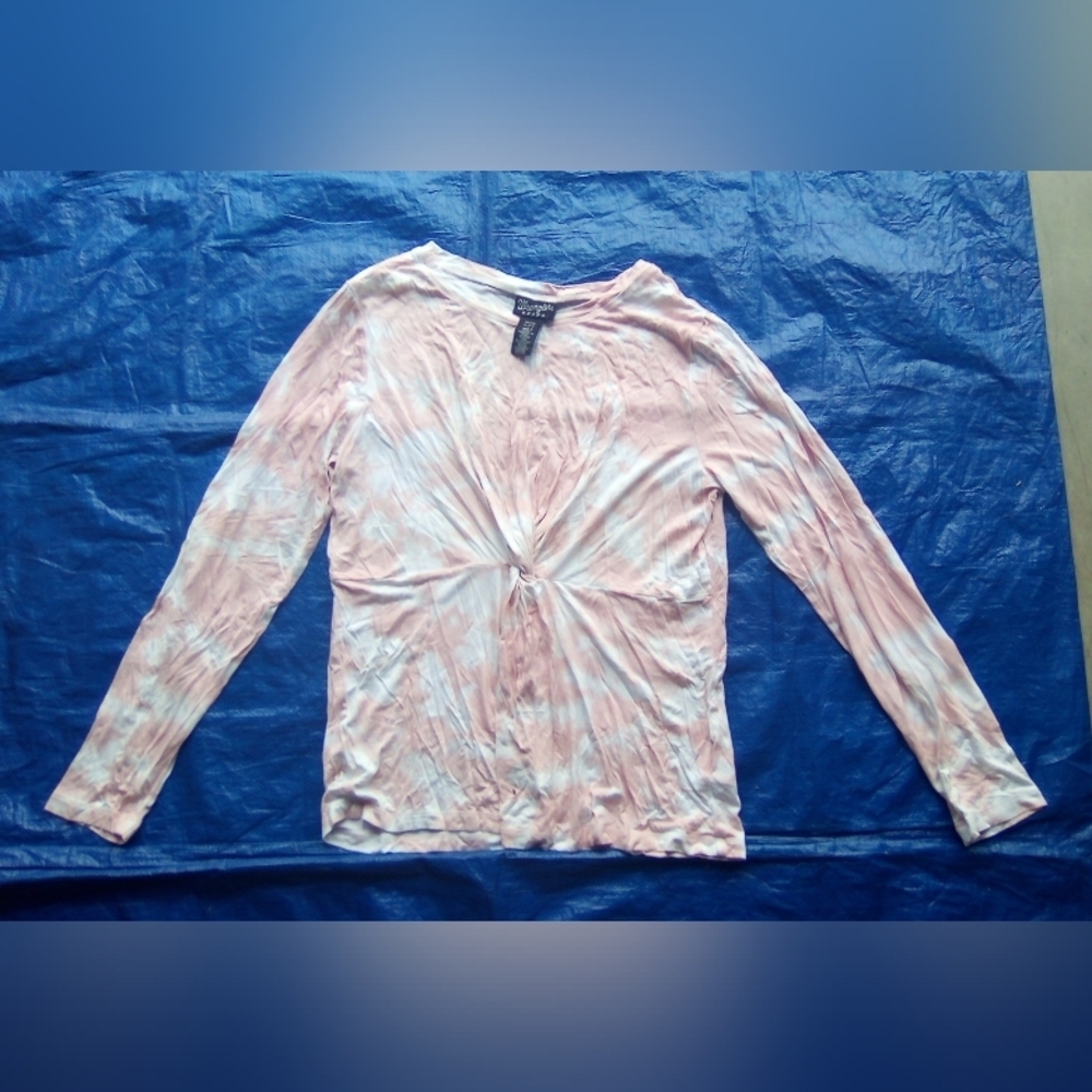 Wrangler Pink and White Long Sleeve Tee